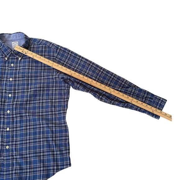Brooks Brothers Shirt Mens XL Blue Slim Fit The Original Polo Button Long Sleeve - Picture 8 of 8
